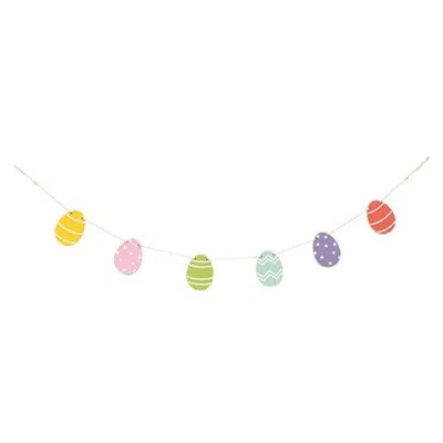 Homegifo Wooden Easter Egg Mini Garland