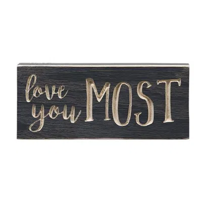 Homegifo Love You Most Engraved Sign 3.5"x8"