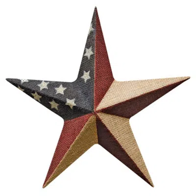 Homegifo Burlap Americana Star 18"