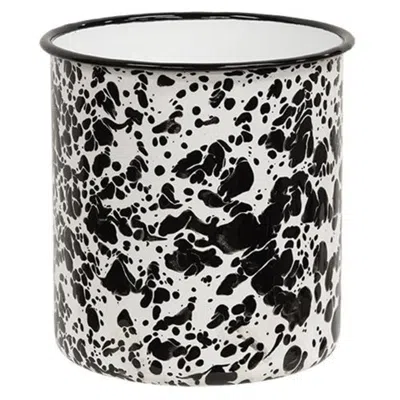 Homegifo Black Splatter Enamelware Utensil Holder
