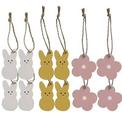 Homegifo 12/set Bunny & Flower Mini Ornaments