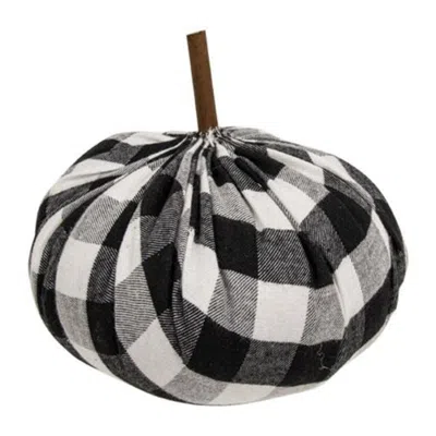 Homegifo *black & White Buffalo Check Stuffed Pumpkin 6.5"
