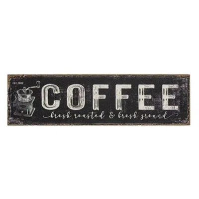 Homegifo Coffee Black Distressed Metal Sign