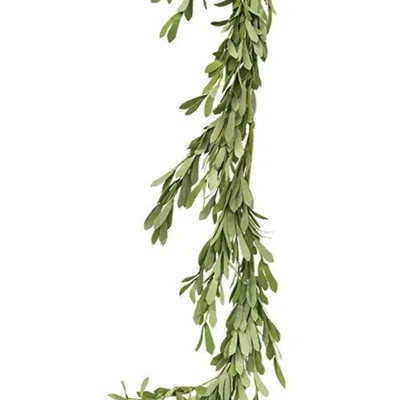 Homegifo Foamy Willow Leaves Garland 4ft