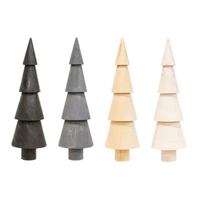 Homegifo Wooden Spindle Tree 7" 4 Asstd.