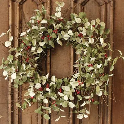 Homegifo *winter Silver Dollar Wreath 24"