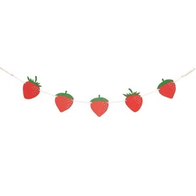 Homegifo Wooden Strawberry Mini Garland