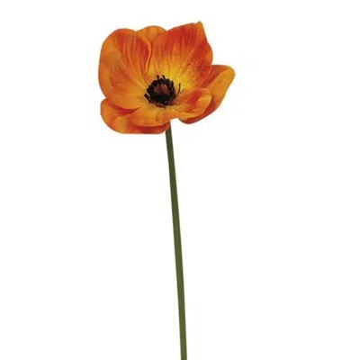 Homegifo Orange Poppy Stem 11"