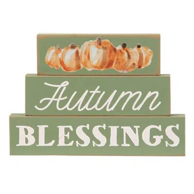 Homegifo 3/set Autumn Blessings Pumpkin Stacked Blocks