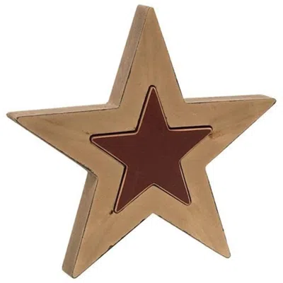 Homegifo 2/set Burgundy & Mustard Cutout Stars