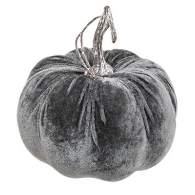 Homegifo *gray Velvet Pumpkin 6.5"