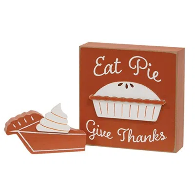 Homegifo 2/set Eat Pie Box Sign & Pie Chunky Sitter