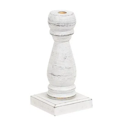 Homegifo Medium White Spindle Flower Holder
