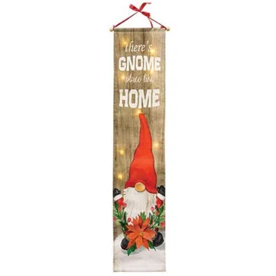 Homegifo *gnome Place Like Home Banner W/led Lights