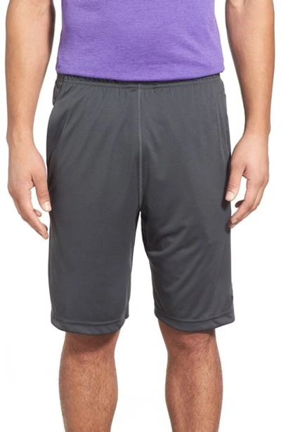 Nike 'fly' Dri-fit Training Shorts In Anthracite/ Black