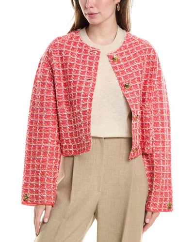 St John St. John Tweed Jacket In Red