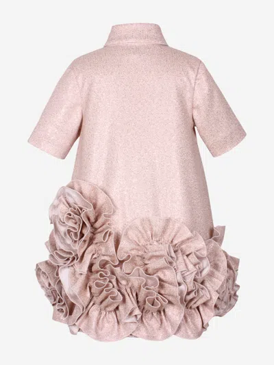 Jessie And James Girls Dream On Frilly Flower Dress In Pink