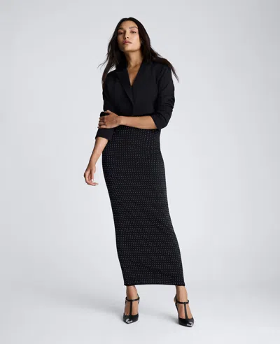 Kenneth Cole Cropped One Button Jacket In Multicolor