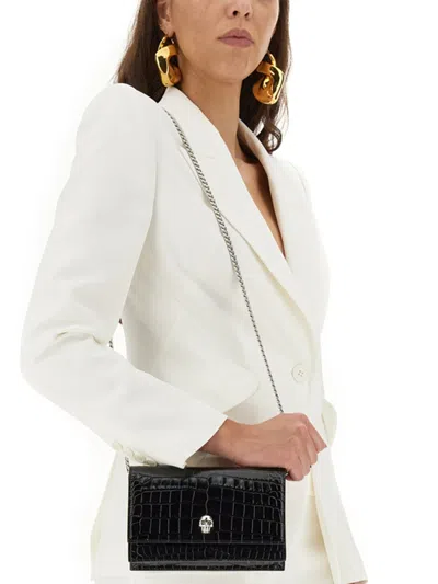 Alexander Mcqueen Viscose Blend Crepe One Button Blazer In Cream