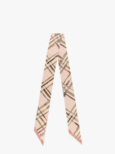 Burberry Check-pattern Reversible Scarf In Cream