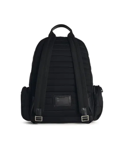 Dolce & Gabbana Black Nylon Blend Backpack Men In Black