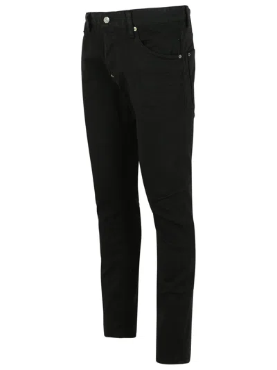 Dsquared2 Cotton Cargo Trouser With Logo Patch In Black