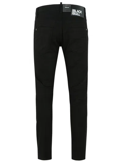 Dsquared2 Cotton Cargo Trouser With Logo Patch In Black