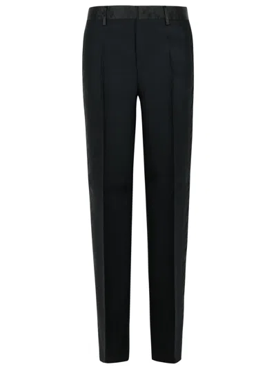 Dsquared2 Mid-rise Straight-leg Tailored Trousers In Black