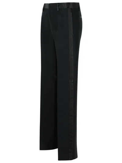 Dsquared2 Mid-rise Straight-leg Tailored Trousers In Black