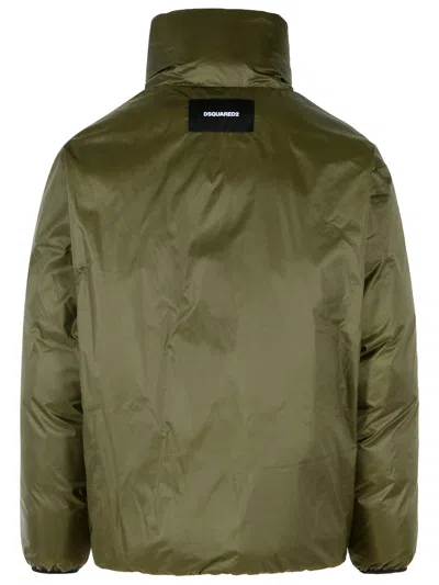Dsquared2 Polyester Down Jacket Men In Green