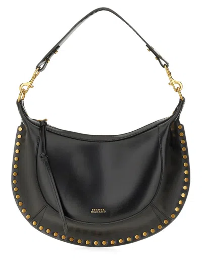 Isabel Marant Leather Shoulder Bag With Metal Details In Black