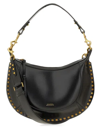 Isabel Marant Leather Shoulder Bag With Metal Details In Black