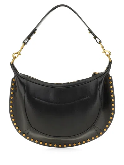 Isabel Marant Leather Shoulder Bag With Metal Details In Black