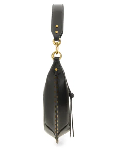 Isabel Marant Leather Shoulder Bag With Metal Details In Black