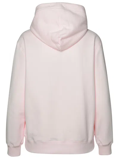 Lanvin Relaxed Fit Cotton Sweatshirt With Front Print In Pink