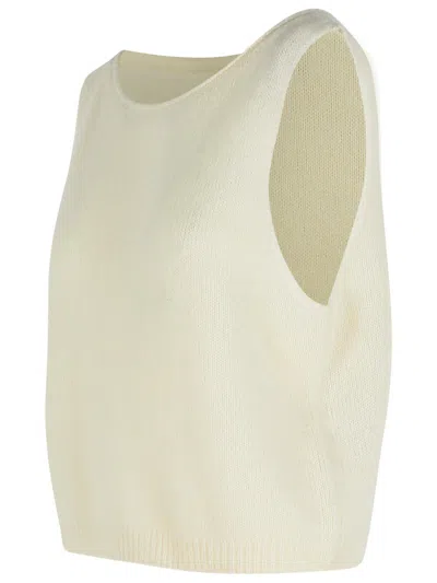 Lisa Yang 'devine' Cream Silk Blend Vest Women In Cream
