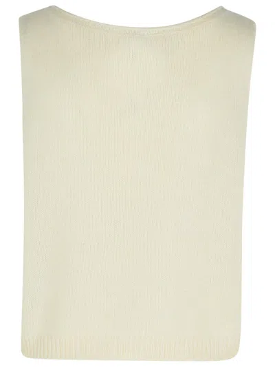 Lisa Yang 'devine' Cream Silk Blend Vest Women In Cream