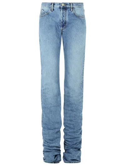 Attico Extra Long Slouchy Denim Jeans For Tall Individuals In Blue