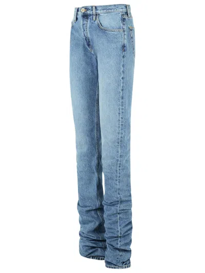 Attico Extra Long Slouchy Denim Jeans For Tall Individuals In Blue