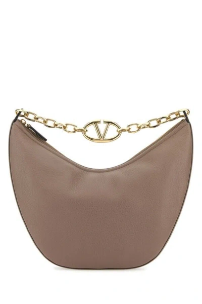 Valentino Garavani Women Antiqued Pink Leather Medium Hobo Vlogo Moon Shoulder Bag In Multicolor