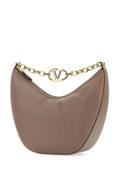 Valentino Garavani Women Antiqued Pink Leather Medium Hobo Vlogo Moon Shoulder Bag In Multicolor