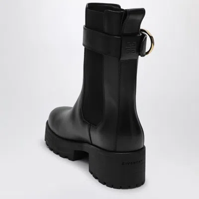 Givenchy Voyou Leather Buckle Chelsea Boots In Black