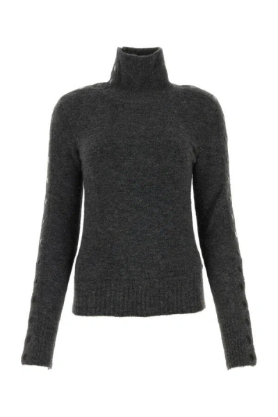 Isabel Marant Women's Anthracite Nylon Blend Malo Sweater In Gray