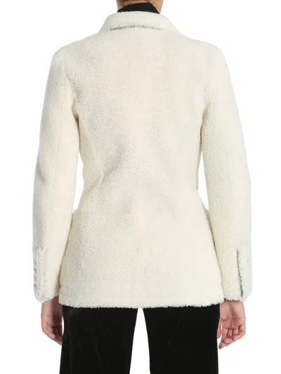 Alexander Mcqueen Double Breasted Coat In White