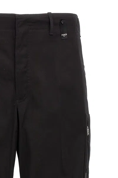 Fendi Straight-leg Trousers In Black