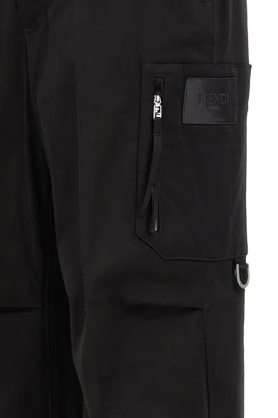 Fendi Straight-leg Trousers In Black