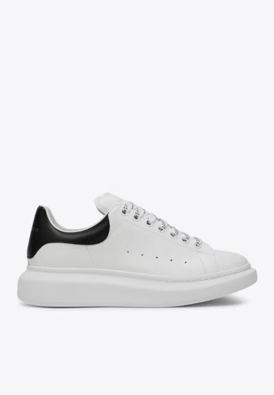 Alexander Mcqueen Oversize Sneakers In White And Beige Calf Leather In White