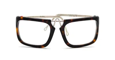 Pq Eyewear By Ron Arad Eyeglasses In Havana,black