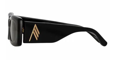 Attico Mini Marfa - Black / Yellow Gold Sunglasses In Black