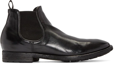 Shop Officine Creative Black Leather Chelsea Boots